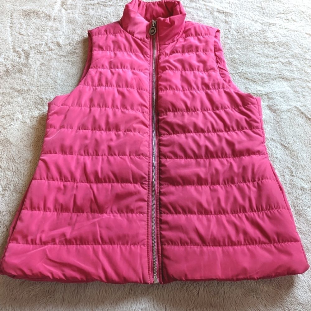 🌷Women's Michael Kors Pink Puffer Vest in Small